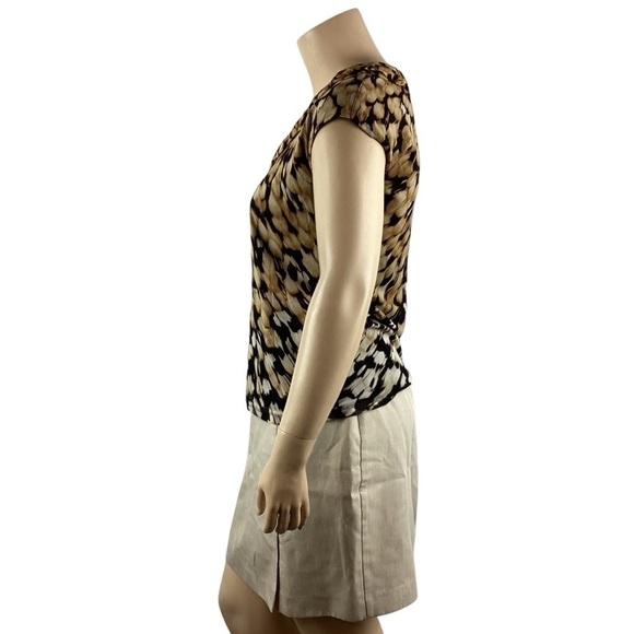 Dana Buchman Abstract Print Cap Top Size L Multicolor - Picture 4 of 7